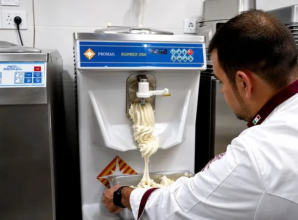 Elaboración diaria de gelato artesanal en La Gelateria de Roses